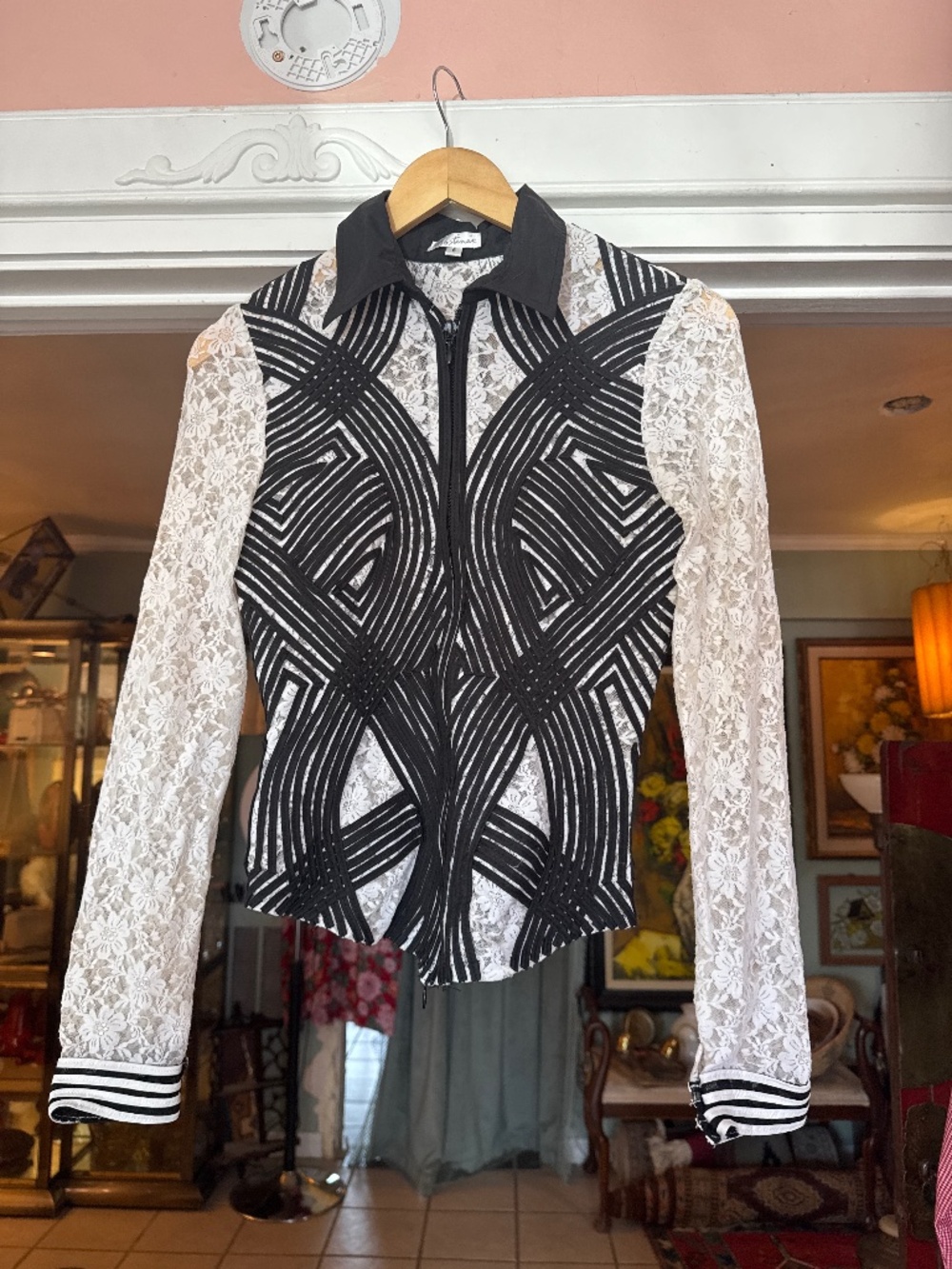 99s/Y2K Black/White Obstinee Shacket